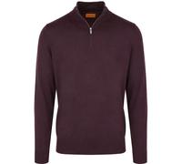Suitable Merino Half Zip Pullover Burgundy - Größe XL Rot XL