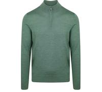 Suitable Merino Half Zip Pullover Mid Grün - Grösse L - Herren - Bekleidung - Slim-fit - Merino-Wolle -