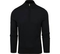Suitable Merino Half Zip Pullover Schwarz - Größe L Schwarz L