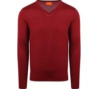 Suitable Merino Pullover V-Ausschnitt Dunkelrot - Größe M Rot M
