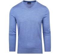 Suitable Merino Pullover V-Ausschnitt Hellblau - Grösse XXL - Herren - Bekleidung - Slim-fit - Merino-Wolle - Perfekt für Herbst und Winter
