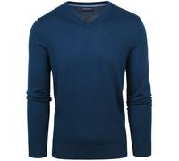 Suitable Merino Pullover V-Ausschnitt Indigo Blau - Grösse L - Herren - Bekleidung - Slim-fit - Merino-Wolle - Perfekt für Herbst und Winter