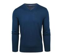Suitable Merino Pullover V-Ausschnitt Indigo Blau - Grösse XL - Herren - Bekleidung - Slim-fit - Merino-Wolle - Perfekt für Herbst und Winter