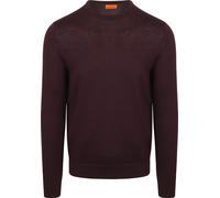 Suitable Merino Rundhals Pullover - Bordeaux - Größe XL Rot XL