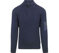 Suitable Mou Half Zip Pullover Navy - Größe M Dunkelblau M