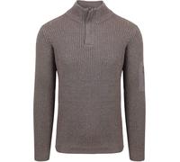 Suitable Mou Half Zip Pullover Taupe - Größe L Taupe L