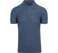 Suitable Respect Poloshirt Structure Knit Blau - Größe XXL Blau XXL