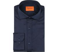 Suitable Satin Hemd Navyblau - Größe 39 Blau 39