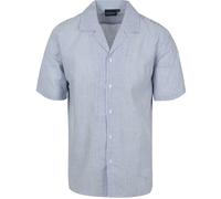 Suitable Short Sleeve Hemd Stripe Seersucker Hellblau - Größe L Hellblau L