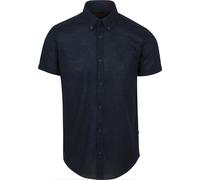 Suitable Short Sleeves Hemd Cotton Slub Navy - Größe L Dunkelblau L