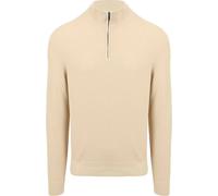 Suitable Structure Half Zip Pullover Sand - Größe XXL Wollweiß XXL