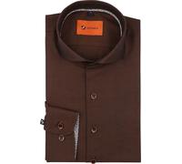 Suitable Twill Hemd Braun - Größe 38 Braun 38