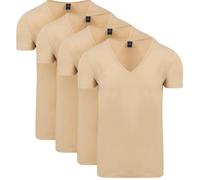 Suitable Vitaru Unsichtbares Unterhemd Tiefer V-Ausschnitt 2-Pack - Größe XL Beige XL
