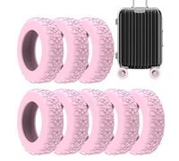 Suitcase Wheel Covers, 8X Silicone Waterproof Wheels Protectors, Silent Protective Cover for Spinner, Travel Design, with Noise-Reduction Function, Luggage Accessory, Multi-Use
