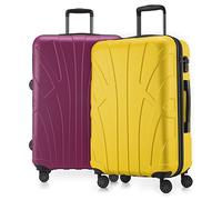 Suitline - 2er Koffer-Set Trolley-Set Rollkoffer Hartschalen-Koffer Reisekoffer, TSA, 66 cm, 100% ABS, Matt