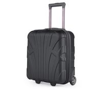 Suitline - Bordgepäck Handgepäck 45x36x20 cm Unter-Sitz, Trolley Hartschale matt, 4 Rollen, ABS, Schwarz Schwarz