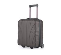 Suitline - Bordgepäck Handgepäck 45x36x20 cm Unter-Sitz, Trolley Hartschale matt, 4 Rollen, ABS, Titan Titan