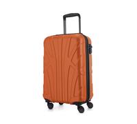 Suitline - Bordgepäck Koffer Handgepäck 55x35x20 cm, Trolley Hartschale matt, 4 Rollen, ABS, TSA, Orange Orange