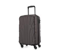 Suitline - Bordgepäck Koffer Handgepäck 55x35x20 cm, Trolley Hartschale matt, 4 Rollen, ABS, TSA, Titan Titan