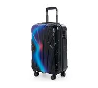 Suitline - Bordkoffer Handgepäck 55x35x20 cm, Trolley Hartschale glänzend , 4 Rollen,TSA, Neon Blue Neon Blue