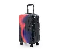 Suitline - Bordkoffer Handgepäck 55x35x20 cm, Trolley Hartschale glänzend , 4 Rollen,TSA, Neon Red Neon Red