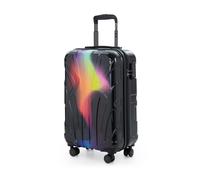 Suitline - Bordkoffer Handgepäck 55x35x20 cm, Trolley Hartschale glänzend , 4 Rollen,TSA, Neon Red Yellow Neon Red Yellow