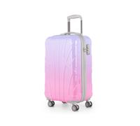 Suitline - Bordkoffer Handgepäck 55x35x20 cm, Trolley Hartschale glänzend Farbverlauf, 4 Rollen,TSA, Sakura Sakura