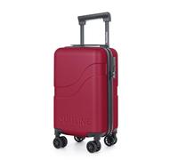 suitline Clix-Lite - Kleiner Under-Seat Koffer 40x20x25 cm, Handgepäck mit abnehmbaren Doppelrollen, Gesamthöhe 47cm, mini Trolley Hartschale ABS, Freigepäck Ryanair, Cabin Bag max 20L, Rot