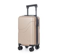 suitline Clix-Lite - Kleiner Under-Seat Koffer 40x20x25 cm, Handgepäck mit abnehmbaren Doppelrollen, Gesamthöhe 47cm, mini Trolley Hartschale ABS, Freigepäck Ryanair, Cabin Bag max 20L, Titan