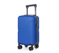 suitline Clix-Lite - Kleiner Under-Seat Koffer 40x20x25 cm, Handgepäck mit abnehmbaren Doppelrollen, Gesamthöhe 47cm, mini Trolley Hartschale ABS, Freigepäck Ryanair, Cabin Bag max 20L, Blau