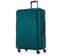 Suitline - Großer Reisekoffer mit Erweiterung, Trolley Hartschale matt, 4 Rollen, ABS, TSA, Aquagrün Aquagrün