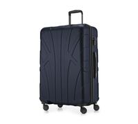 Suitline - Großer Reisekoffer mit Erweiterung, Trolley Hartschale matt, 4 Rollen, ABS, TSA, Dunkelblau Dunkelblau