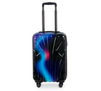 suitline - Handgepäck-Trolley, Leichter Koffer für Flugzeug, Bordgepäck, Maße 55x35x20 cm, 4 Doppelrollen, passend für alle Airlines, 34 L, TSA, Hartschale, glänzend, Neon Blue