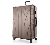 Suitline - Hartschalen-Koffer Koffer Trolley Rollkoffer Reisekoffer 4 Rollen TSA 100% ABS, Farbe:Gold
