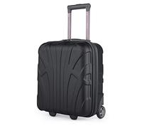 suitline - Kleiner Koffer 45x36x20 cm, Easyjet Freigepäck Underseat Handgepäck, Bordgepäck Trolley leicht, 30 Liter, ABS Hartschale, Schwarz