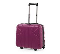 suitline - Pilotentrolley Hartschale, Business Trolley, Kabinengepäck, Handgepäck Trolley, Pilotenkoffer, Bordcase, Bordgepäck, TSA, ABS, 2 Rollen,Silber