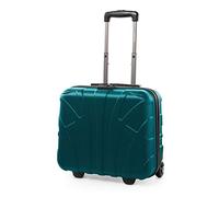 suitline - Pilotentrolley Hartschale, Business Trolley, Kabinengepäck, Handgepäck Trolley, Pilotenkoffer, Bordcase, Bordgepäck, TSA, ABS, 4 Rollen, Aquagrün