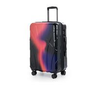 Suitline - Reisekoffer mittelgroß mit Erweiterung, Trolley Hartschale glänzend Farbverlauf, 4 Rollen,TSA, Neon Red Neon Red