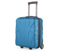 suitline Underseat Kabinentrolley 45x36x20 cm Hartschalen Bordcase ABS leicht 30 L mit 2 Rollen Teleskopgriff kleines Handgepäck für easyJet Kurztrip Flug Bahn Auto Reise, Cyan