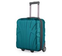 suitline Underseat Kabinentrolley 45x36x20 cm Hartschalen Bordcase ABS leicht 30 L mit 2 Rollen Teleskopgriff kleines Handgepäck für easyJet Kurztrip Flug Bahn Auto Reise, Aquagrün