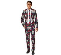 Suitmeister Herren Men Suit Business-Anzug Hosen-Set,Day Of The Dead,S