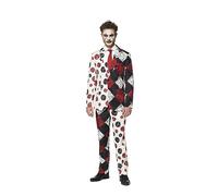 Suitmeister Herren Men Suit Business-Anzug Hosen-Set,Rot Clown,S