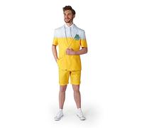 Suitmeister Herren-Sommeranzug - Bier mit Flaschenöffner-Krawatte, Gelb, Weiß