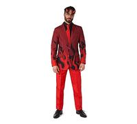 Suitmeister Teufelskostüm für Männer - - Tailliert Party Kostüme - Anzug - Rot und Schwarz