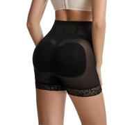 SUIUOI Damen Spitze Bauchweg Unterhose,Bauchweg Po Push Up Unterhose,Miederpants Unterwäsche Hohe Taille,Unter Rock Kurz Spitze Shorts Leggings Anti Chafing Miederhose Body Shaper Miederpants
