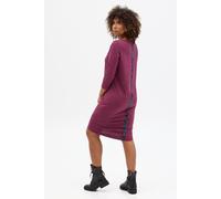 Sukienka Neko Damen - aus Bio-Baumwolle mit 3/4-Ärmel & Bootsausschnitt & Taschen - schlicht & bequem mit KOKOworld-Print-Detail - Fair Fashion aus der EU Mauve Amanay (Violett) L/XL