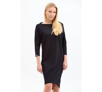 Sukienka Neko Damen - aus Bio-Baumwolle mit 3/4-Ärmel & Bootsausschnitt & Taschen - schlicht & bequem mit KOKOworld-Print-Detail - Fair Fashion aus der EU Black Cappadocia (Schwarz) S/M