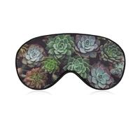 Sukkulenten Pflanzen Augenmaske, Seite Schlafmaske Licht Augenbinde Schlafmaske Nasenpolster und Gummiband für Kinder Frauen Männer