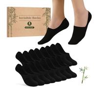 SukModen Bambus Füsslinge Damen Herren, Unsichtbare No Show Socken mit Silikon für Sneakers, Loafers, Halbschuhen und Oxford-Schuhe, Atmungsaktive Sneaker Socken Damen Füßlinge，8 Paar