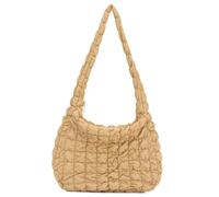 SUKUTU Große Puffer Tote Bag für Frauen Nette gesteppte Geldbörse Crossbody Puffy Handtasche Baumwolle gepolsterte Umhängetasche